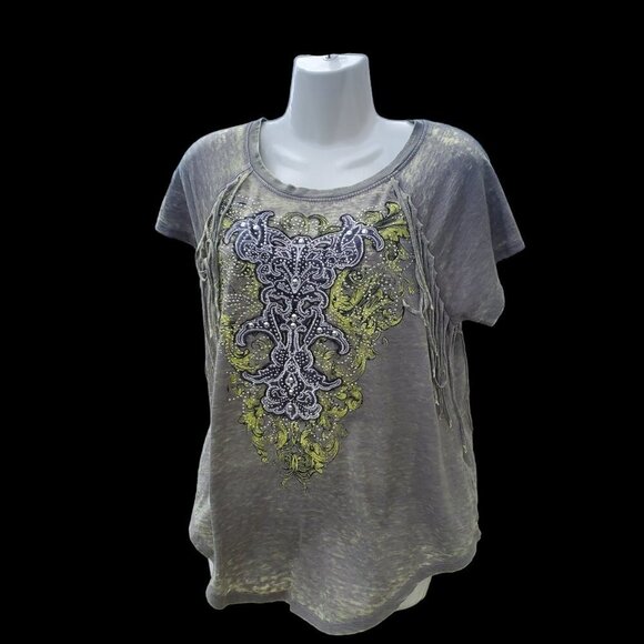 CATO FRINGED TOP SIZE M - Picture 1 of 7